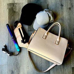 Bundle sale hand bag, 2 hats, Fanny pack, hair curler